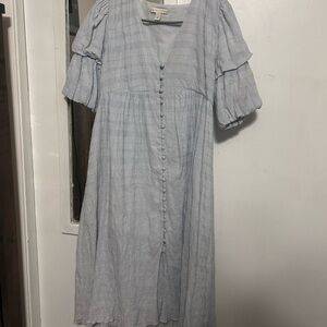 Chelsea&Violet Light Blue Button-Down Dress